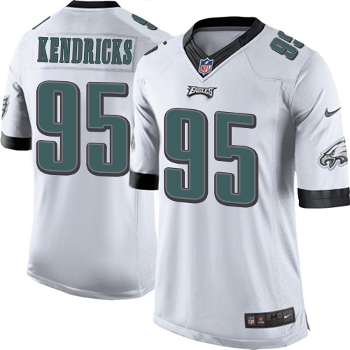 Men's Limited Mychal Kendricks Nike Jersey White Road - #95 NFL Philadelphia Eagles